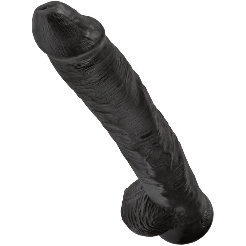 KING COCK - PÊNIS REALÍSTICO COM BOLAS 30.5 CM PRETO - Infernum Store