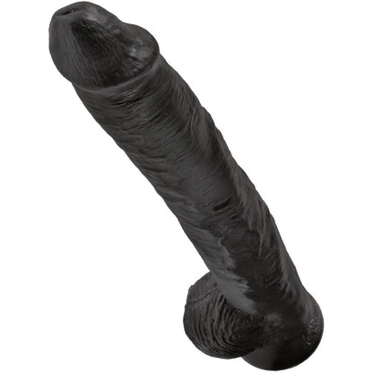 KING COCK - PÊNIS REALÍSTICO COM BOLAS 30.5 CM PRETO - Infernum Store