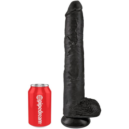 KING COCK - PÊNIS REALÍSTICO COM BOLAS 30.5 CM PRETO - Infernum Store