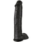 KING COCK - PÊNIS REALÍSTICO COM BOLAS 34.2 CM PRETO - Infernum Store