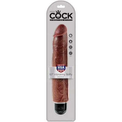 KING COCK - VIBRADOR DE PÉNIS REALISTA 25.6 CM CASTANHO - Infernum Store