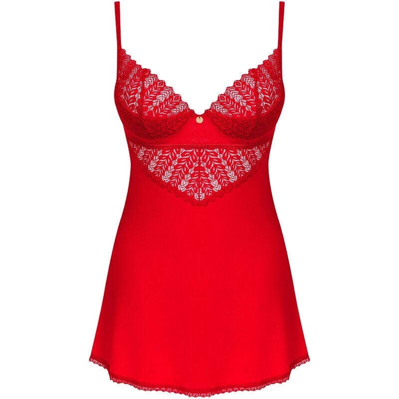 OBSESSIVE - INGRIDIA CHEMISE & TANGA VERMELHO M/L