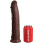KING COCK - ELITE DILDO DE SILICONE REALISTA 28 CM MARROM - Infernum Store