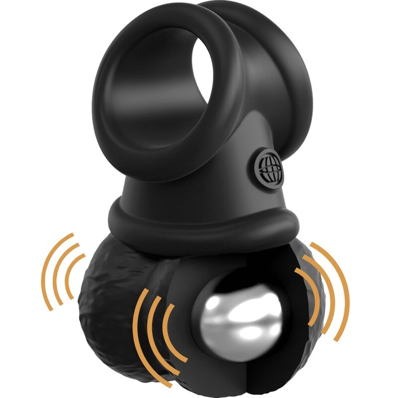 KING COCK - ELITE ANEL COM SILICONE VIBRANTE DE TESTÍCULOS - Infernum Store