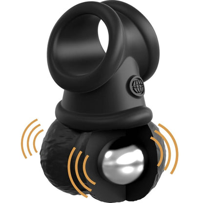KING COCK - ELITE ANEL COM SILICONE VIBRANTE DE TESTÍCULOS - Infernum Store