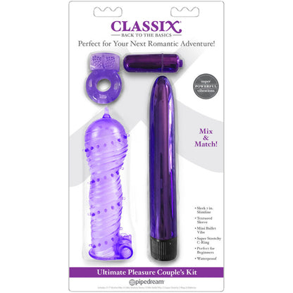 CLASSIX - KIT PARA CASAIS COM ANEL, BAINHA E BALAS ROXAS