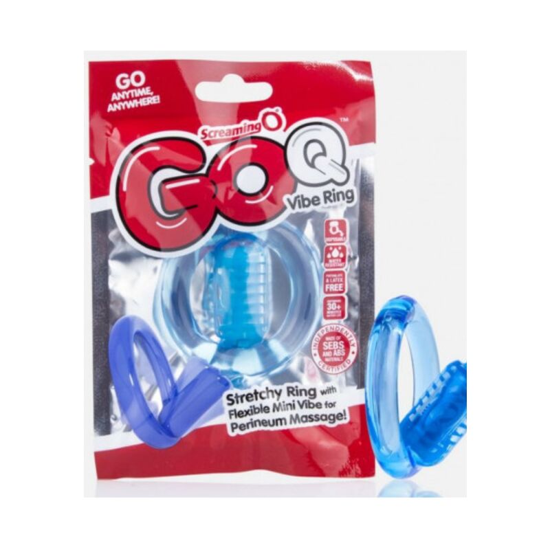 SCREAMING O - GO Q VIBE ANEL VIBRADOR TRANSPARENTE