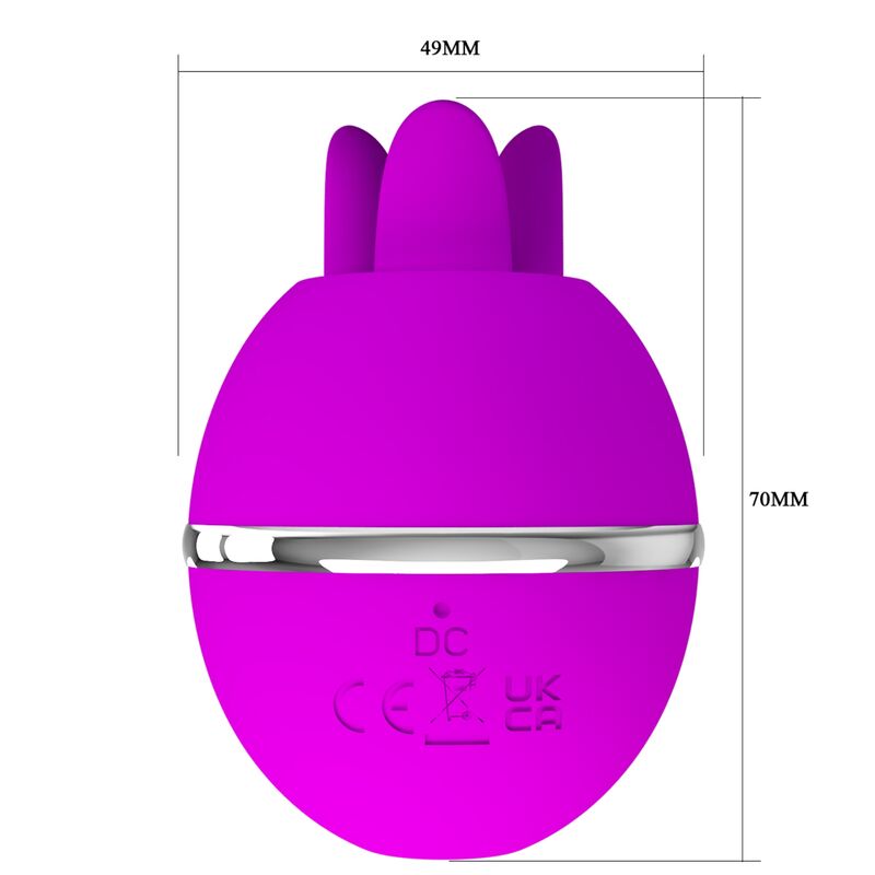 PRETTY LOVE - VIBRADOR DE SILICONE REDONDO ROXO BOLA GEMINI - Infernum Store