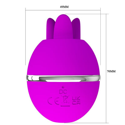PRETTY LOVE - VIBRADOR DE SILICONE REDONDO ROXO BOLA GEMINI - Infernum Store