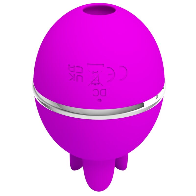 PRETTY LOVE - VIBRADOR DE SILICONE REDONDO ROXO BOLA GEMINI - Infernum Store