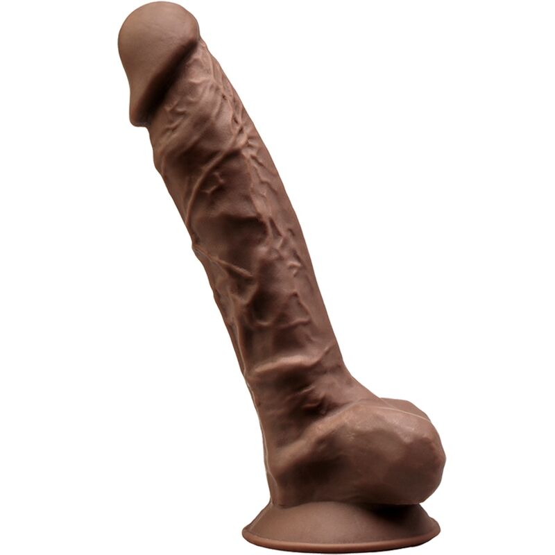 SILEXD - MODELO 1 PÊNIS REALÍSTICO PREMIUM SILEXPAN SILICONE MARROM 23 CM - Infernum Store