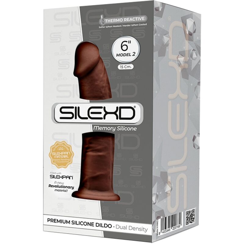 SILEXD - MODELO 2 PÊNIS REALÍSTICO PREMIUM SILEXPAN SILICONE MARROM 15 CM