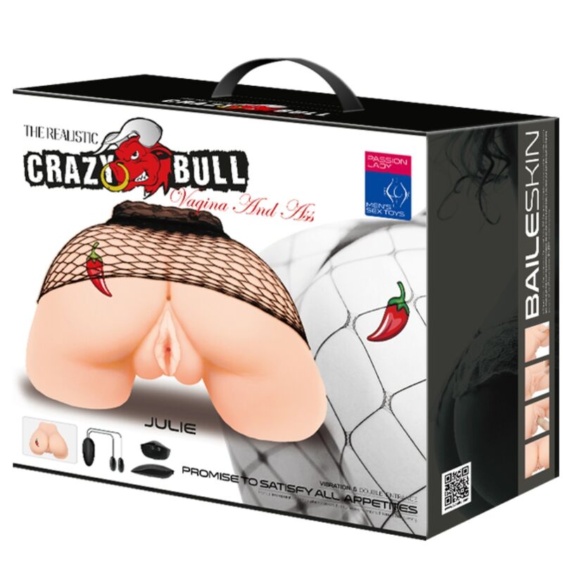 CRAZY BULL - VAGINA E NUS COM MALHA REALÍSTICA COM VIBRAO