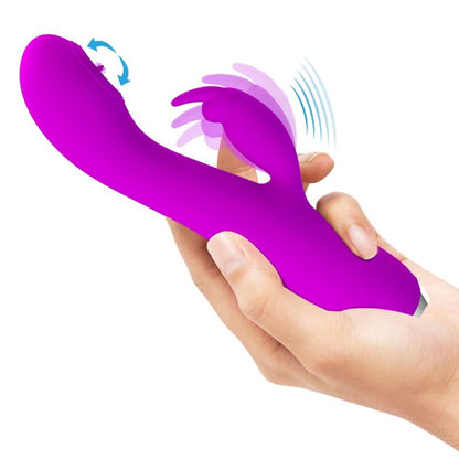 PRETTY LOVE - RACHEL VIBRADOR RECARREGÁVEL COM VENTOSA ROXA