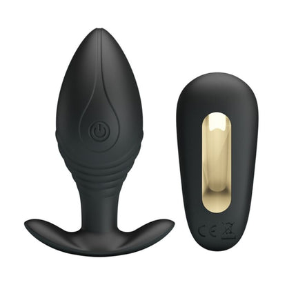 PRETTY LOVE - REGINA ANAL PLUG RECHARGEABLE VIBRATOR BLACK - Infernum Store