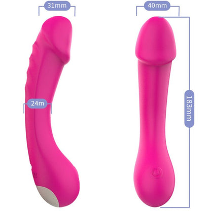 ARMONY - VIBRADOR DILDO G-SPOT SILICONE FÚCSIA