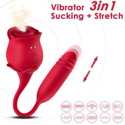 ARMONY - ROSEKNIGTH LAMINDO CLITOR VIBRANTE E VIBRADOR VERMELHO