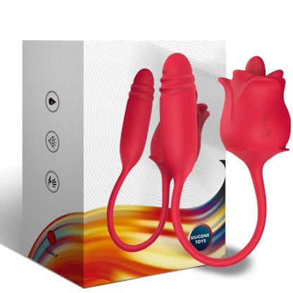 ARMONY - ESTIMULADOR E VIBRADOR ROSA COLA VERMELHO