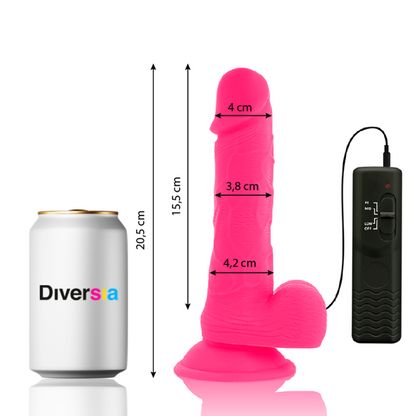 DIVERSIA - VIBRAO FLEXÍVEL DIVERSIA ROSA 20.5 CM -O- 4.2 CM - Infernum Store