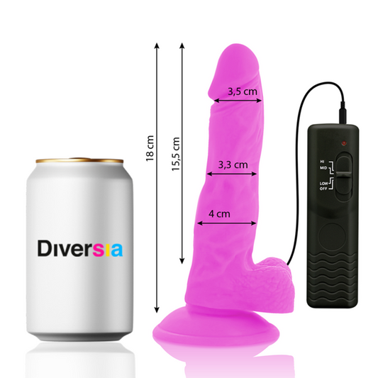 DIVERSIA - FLEXÍVEL VIBRATÓRIO ROXO 18 CM -O- 4 CM - Infernum Store