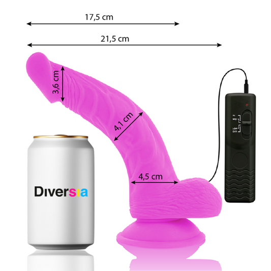 DIVERSIA -VIBRAO FLEXÍVEL DIVERSIA ROXO 21.5 CM -O- 4.5 CM - Infernum Store