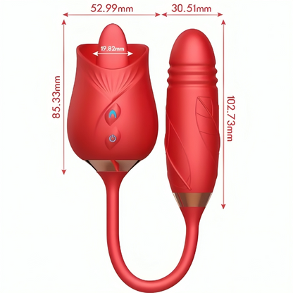 ARMONY - VIBRADOR DE FLOR DELIGHT E IMPULSO COM LÍNGUA VERMELHA