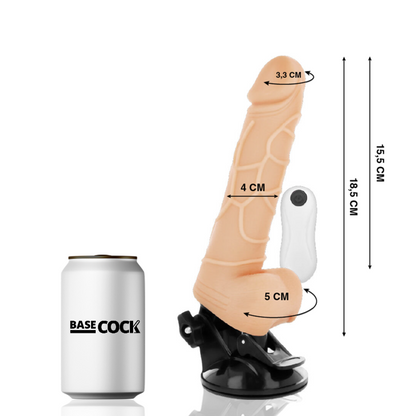 BASECOCK - REALISTIC VIBRATOR REMOTE CONTROL FLESH 18.5 CM -O- 4CM - Infernum Store
