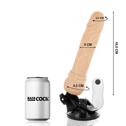 BASECOCK - REALISTIC VIBRATOR REMOTE CONTROL FLESH 19.5 CM -O- 4 CM - Infernum Store
