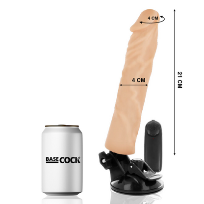 BASECOCK - REALISTIC VIBRATOR REMOTE CONTROL FLESH 21 CM -O- 4 CM - Infernum Store