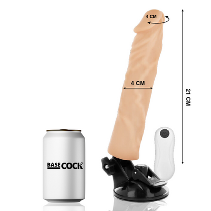 BASECOCK - REALISTIC VIBRATOR REMOTE CONTROL FLESH 21 CM -O- 4 CM - Infernum Store