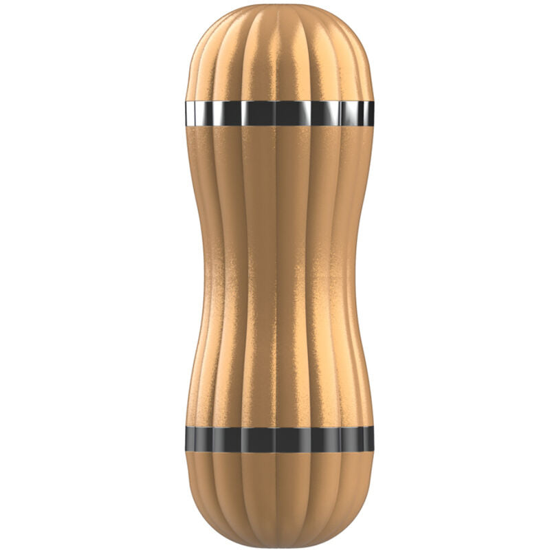 ARMONY - BEVIS DUPLO MASTURBADOR VAGINAL E BOCAL SEM VIBRAÇÃO DOURADO