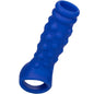 CALEXOTICS - ADMIRAL CAPA PARA PÊNIS COM FRISAS SILICONE LÍQUIDO AZUL