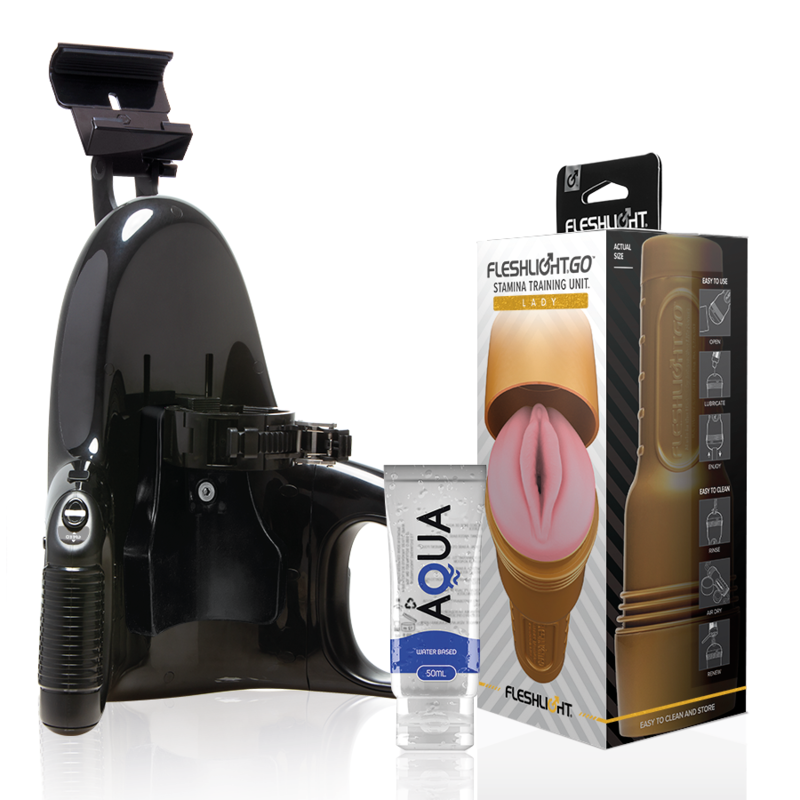 FLESHLIGHT - STAMINA GO TRAINING UNIT LADY + UNIVERSAL LAUNCH + AQUA QUALITY LUBRICANT 50 ML