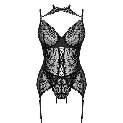 LIVCO CORSETTI FASHION - COLEO GIELLANDRA FOR THE SENSES CORSET + CALCINHA PRETA