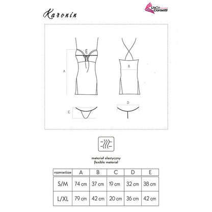 LIVCO CORSETTI FASHION - CAMISA KARONIN LC 90628 + CALCINHA PRETA L/XL