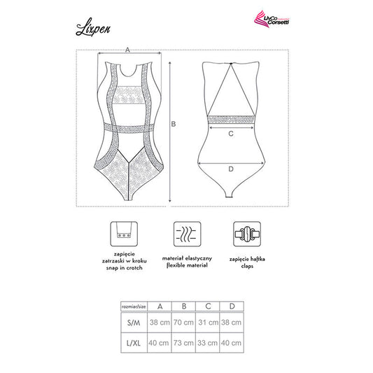 LIVCO CORSETTI FASHION - LIXPEN LC 90612 BODY NEGRO