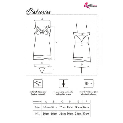 LIVCO CORSETTI FASHION - MAKREZIAN LC 90545 CAMISA + CALA PRETA L/XL