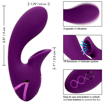 CALEXOTICS - ESTIMULADOR E SUCCIONADOR HUNTINGTON BEACH HEARTBREAKER ROXO DA CALIFORNIA DREAMING
