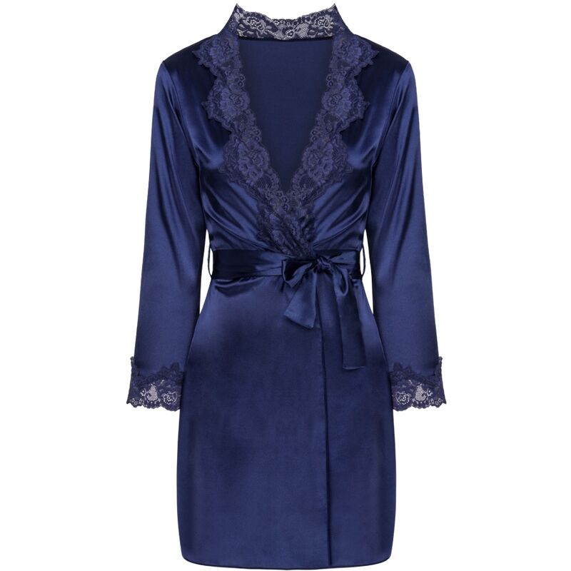 LIVCO CORSETTI FASHION - JACQUELINE LC 90249 ROUPO + CAMISA + CALCINHA AZUL MARINHO L/XL