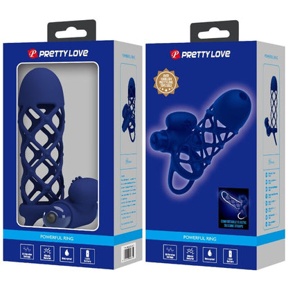 PRETTY LOVE - GIANN ANEL VIBRADOR COM BAINHA DE SILICONE AZUL