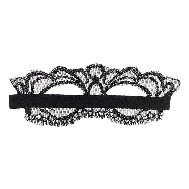 QUEEN LINGERIE - MSCARA DE RENDA FINA PRETA