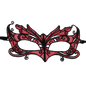 QUEEN LINGERIE - MSCARA DE RENDA COM DETALHES VERMELHOS