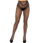 LEG AVENUE - MEIAS ARRASTÃO SEM CROTCHLESS PRETAS