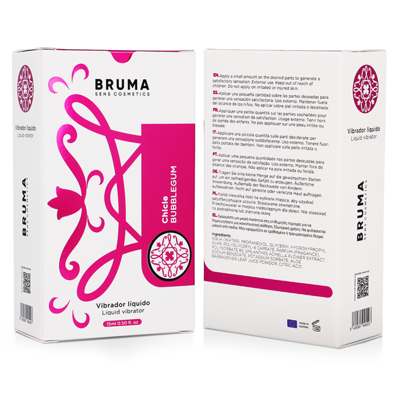 BRUMA - VIBRADOR LÍQUIDO ULTRA DESLIZANTE BUBBLEGUM 15 ML