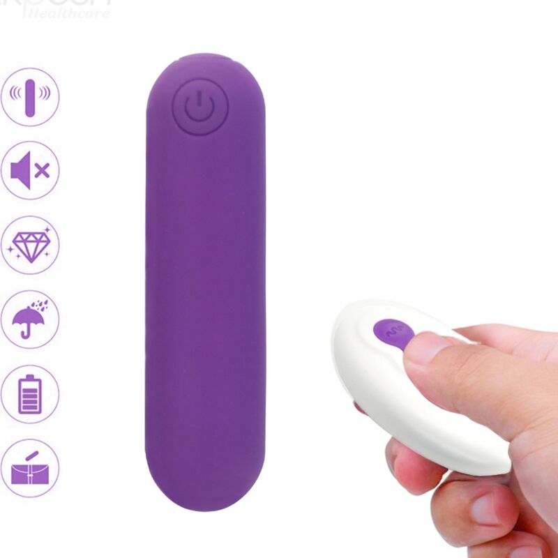 ARMONY - SPLASH JOLINE VIBRATOR BULLET SILICONE REMOTE CONTROL 10 VIBRATIONS 65 X 15 CM PURPLE