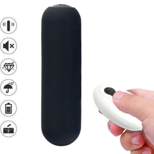 ARMONY - SPLASH JOIE VIBRATOR BULLET SILICONE REMOTE CONTROL 10 VIBRATIONS 75 X 19 CM BLACK