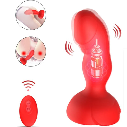 ARMONY -  EXTREME A BLOOM VIBRADOR ROSE E PLUG ANAL CONTROLE REMOTO VERMELHO