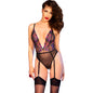CHILIROSE - CR 4721 BODY FATO CROTCHLESS ROSA L
