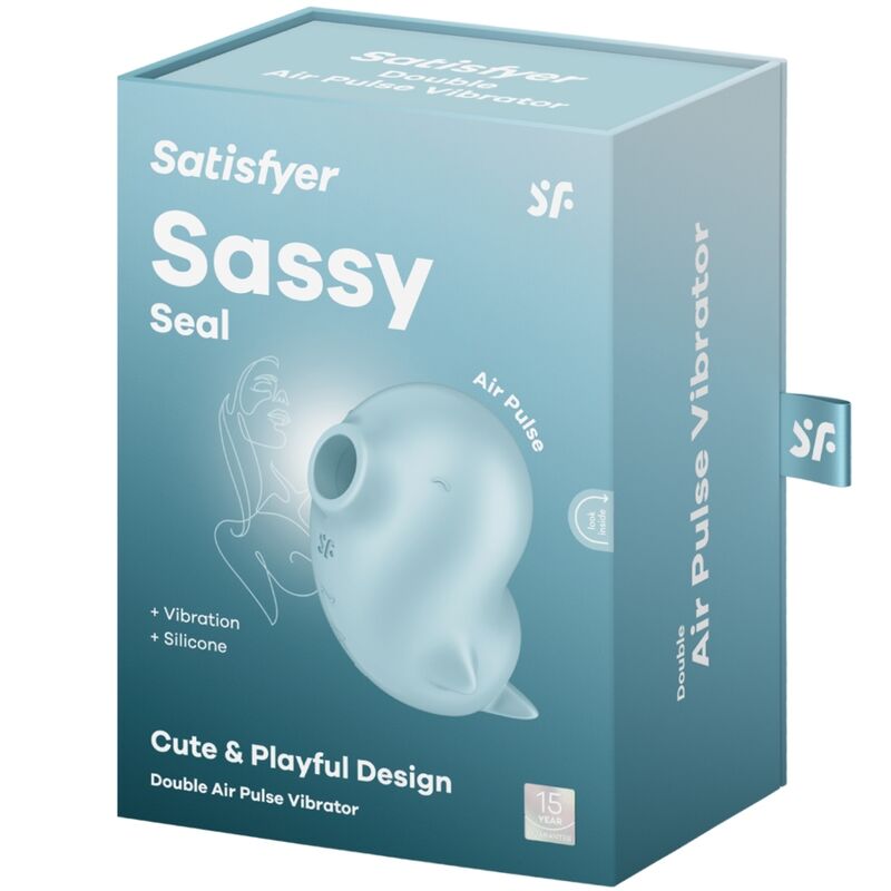 SATISFYER - SASSY SEAL ESTIMULADOR E VIBRADOR AZUL