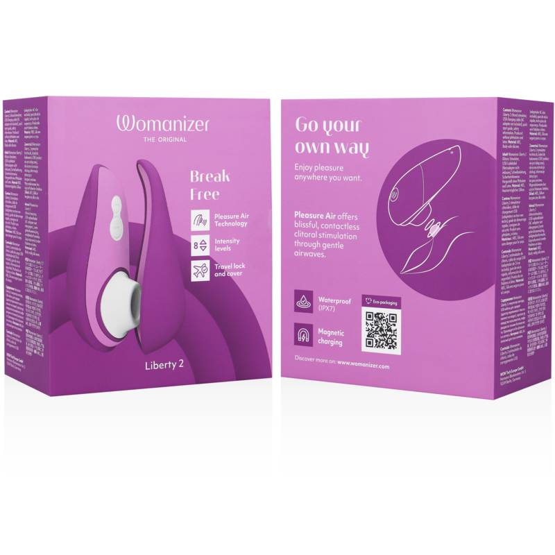 WOMANIZER - LIBERTY 2 ESTIMULADOR DE CLITÓRIS E SUCÇÃO VIOLETA